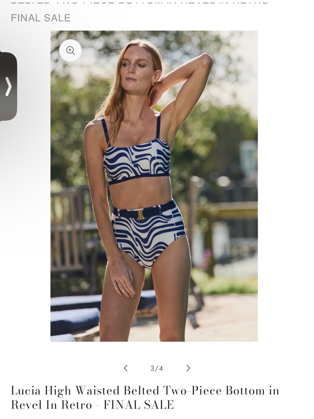 Hermoza retro two piece bathing suit size 10.